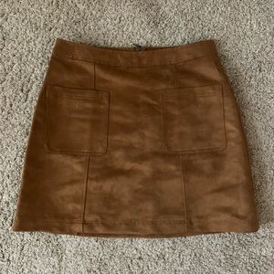 Tan Suede Mini Skirt NWOT